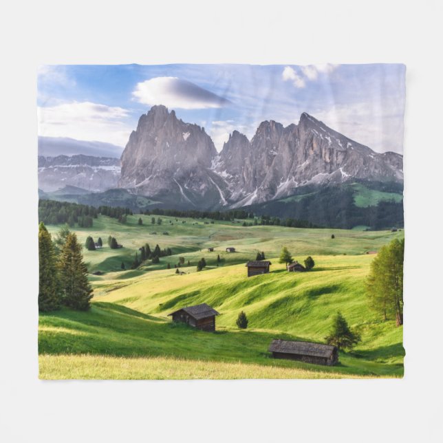 Seiser Alm | Dolomitealperna, italien Fleecefilt (Framsidan (Horisontell))