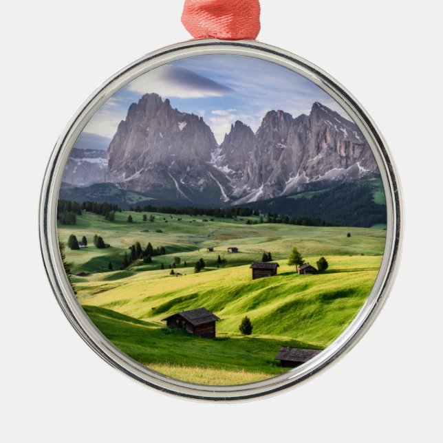 Seiser Alm | Dolomitealperna, italien Julgransprydnad Metall (Framsidan)
