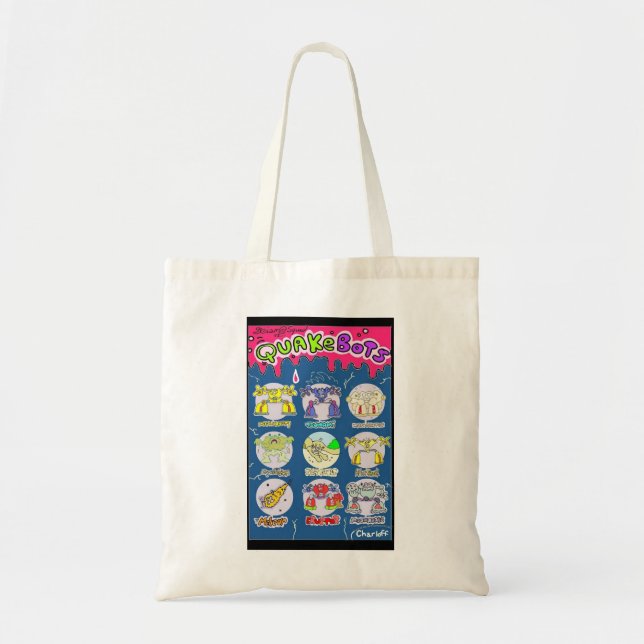 SeismoSquad vs QuakeBots Bag Tygkasse (Framsidan)