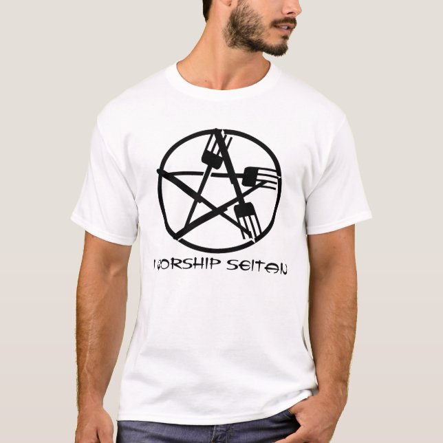 Seitan dyrkanT-tröja Tee Shirt (Framsida)
