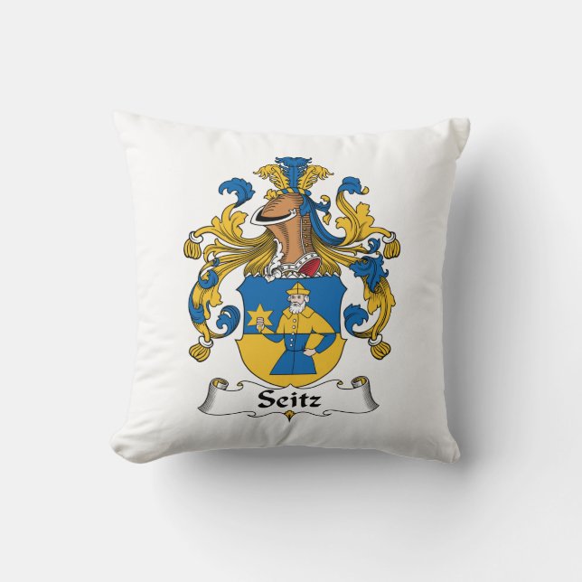 Seitz familjvapensköld kudde (Framsida)