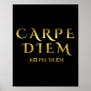 Seize Day Carpe Latin Diem inspirationsoffert Poster