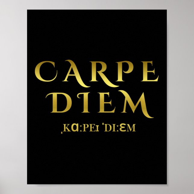 Seize Day Carpe Latin Diem inspirationsoffert Poster (Framsidan)