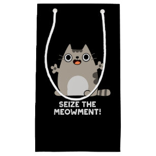 Seize the Meow-Positive Cat Pun Mörk BG