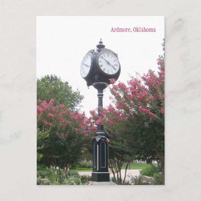 Sekelskiftesklockan i Ardmore, Oklahoma Vykort (Framsida)