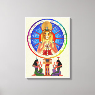 Sekhmet balanserar Time Canvastryck