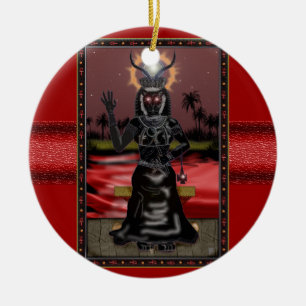 sekhmet-bint-em-ra julgransprydnad keramik