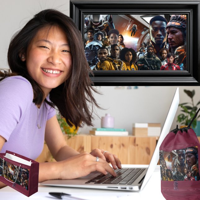 Sekhmet Crew Filt (Get the full "Sekhmet Starship" collection at  https://bit.ly/BlackFutureZazzle)