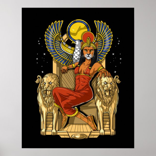 Sekhmet Egyptian Lioness Goddess Poster (Framsidan)