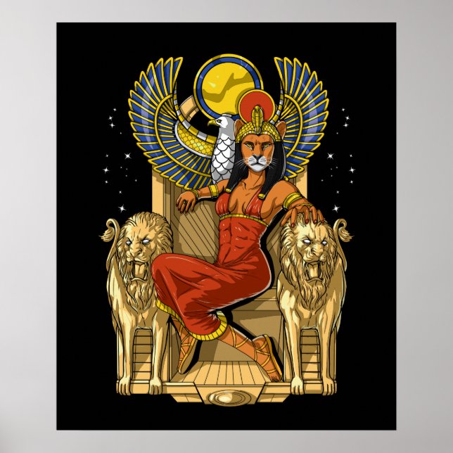 Sekhmet Egyptian Lioness Goddess Poster (Framsidan)