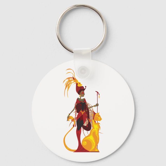 Sekhmet Keychain Nyckelring (Framsida)