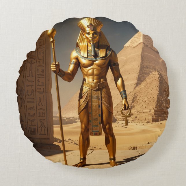 Sekhmet – Lion-Headed War Goddess´1 Rund Kudde (Framsidan)