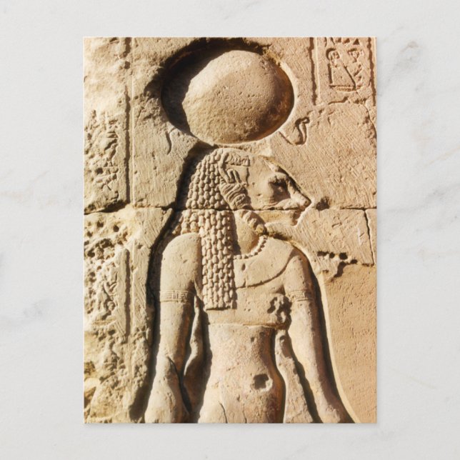 Sekhmet Lioness Hieroglyphic Vykort (Framsida)