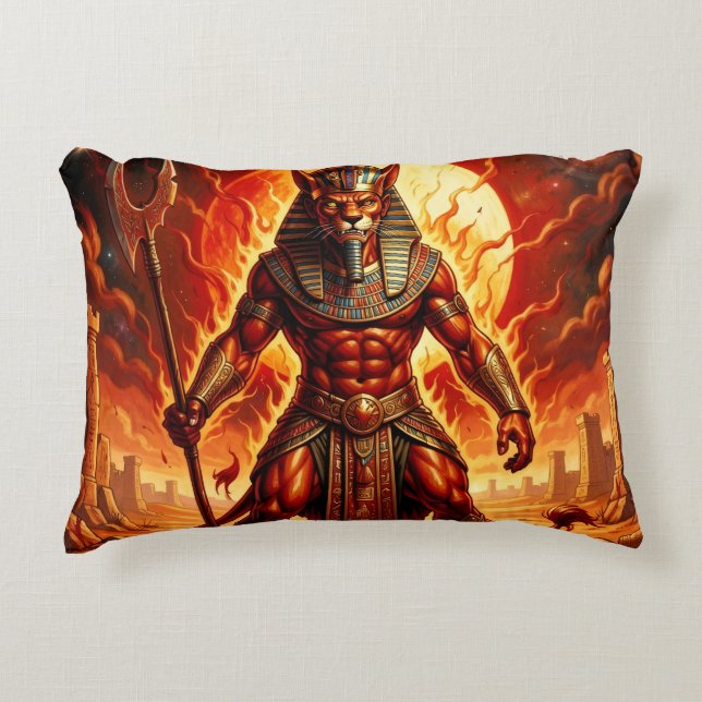 Sekhmet – Löwenköpfige Kriegsgöttin´1 Prydnadskudde (Framsidan)