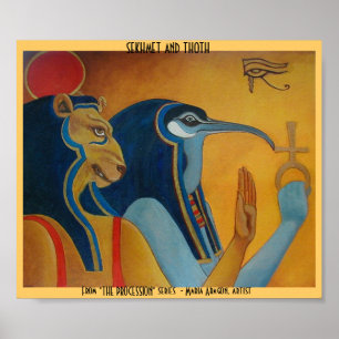 Sekhmet och Thoth Poster