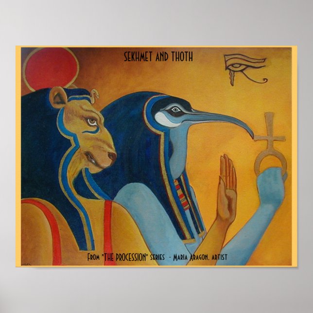 Sekhmet och Thoth Poster (Framsidan)