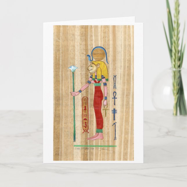 Sekhmet Papyrus Card Kort (Framsida)