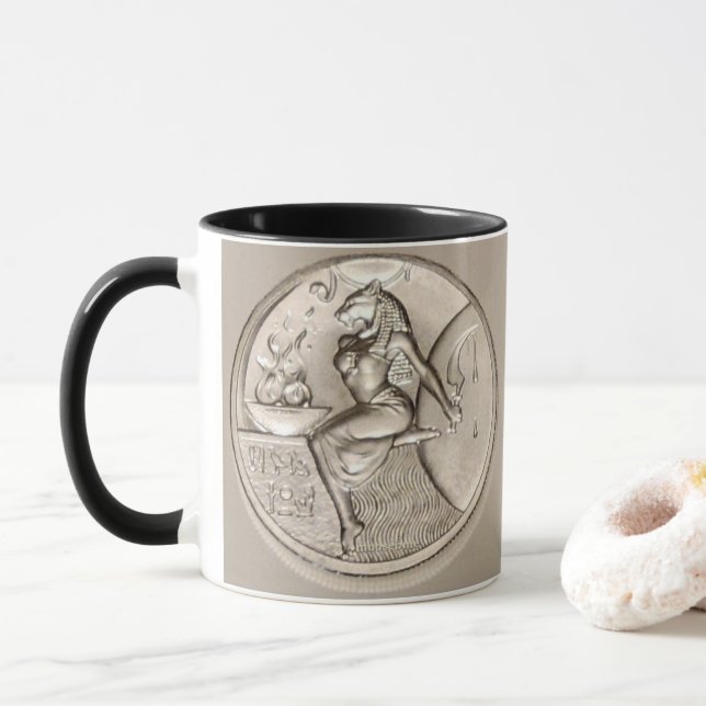 Sekhmet Two Ounce Solid.999 Silver Round Mugg (Med munk)