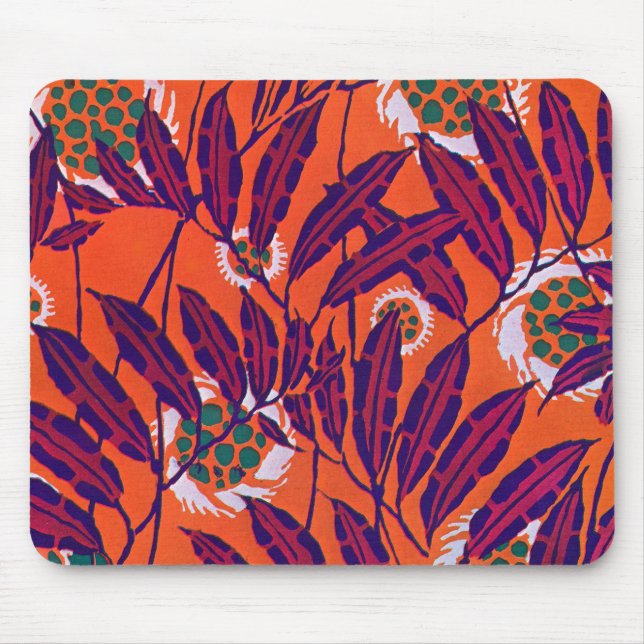Sékilles Art Deco-Blommigt Musmatta (Framsidan)