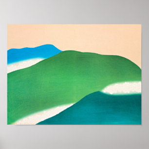 Sekka - Gröna berg, finkonst målning, Poster