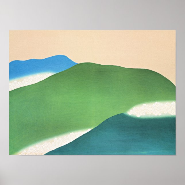 Sekka - Gröna berg, finkonst målning, Poster (Framsidan)