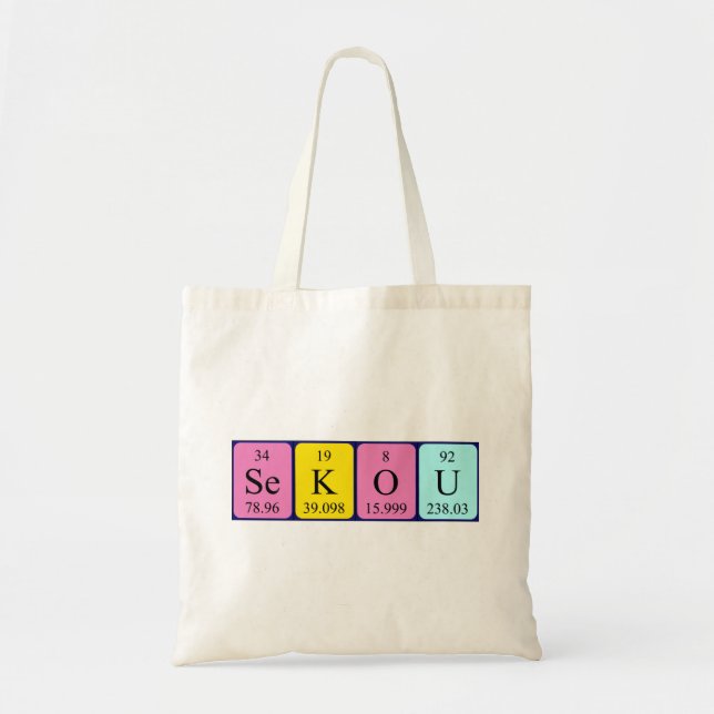 Sekou Periodisk bord namn tote bag Tygkasse (Framsidan)