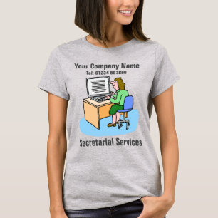 Sekretariatstjänstens Tecknad för att anpassa T Shirt