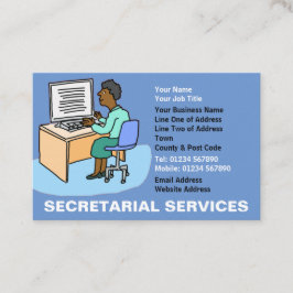 Sekretariatstjänster med Black Secretary. Visitkort