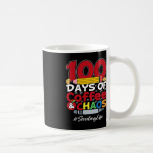 Sekreterare 100 dagar för kaffe och kaos 100 dagar kaffemugg