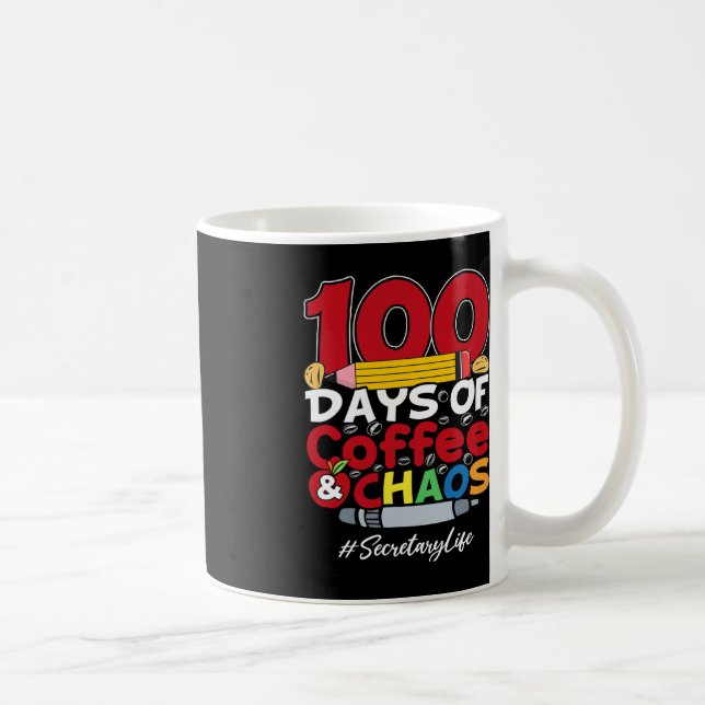 Sekreterare 100 dagar för kaffe och kaos 100 dagar kaffemugg (Höger)