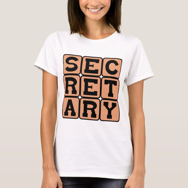 Sekreterare, administrativ assistent tee shirt (Framsida)