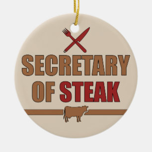 Sekreterare av Steak Julgransprydnad Keramik