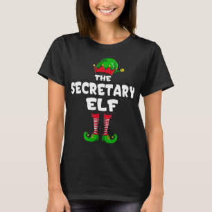 Sekreterare Elf Matching Family jul Pajama T Shirt
