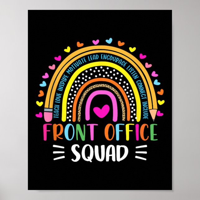 Sekreterare för Front Office Squad School Admin Ap Poster (Framsidan)