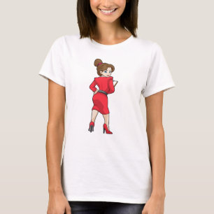 Sekreterare i press med Högklackar T Shirt
