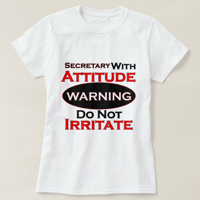 Sekreterare med inställning t-shirt (Design framsida)