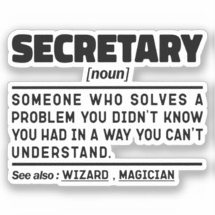 Sekreterare Noun Definition Business Assistant Cut Klistermärken