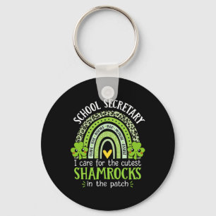 Sekreterare på St Patricks Day Söta Shamrocks Se Nyckelring