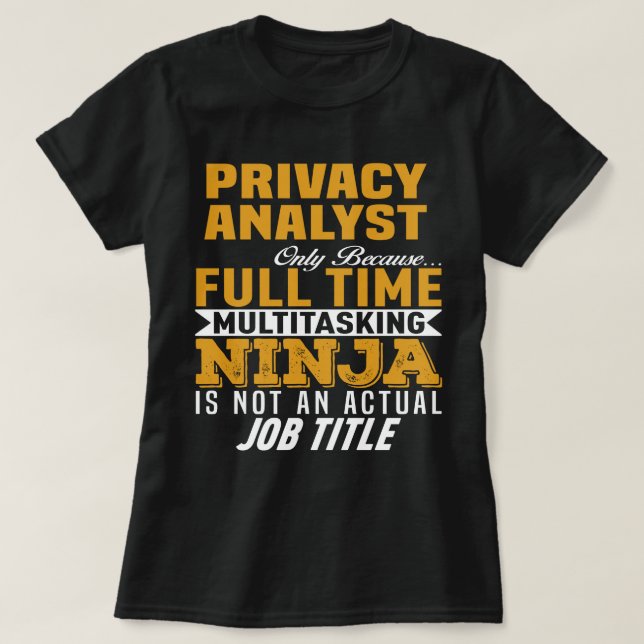 Sekretessanalytiker T Shirt (Design framsida)
