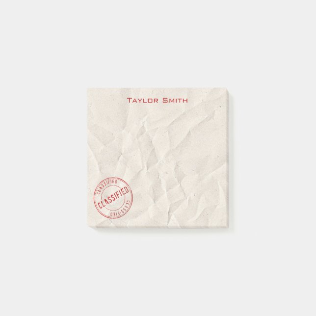 Sekretessbelagda anteckningar för Frimärke efter I Post-it Block (Framsida)