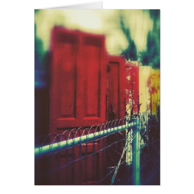 Sekretessstängningsdörrar Hälsningskort (Framsidan)