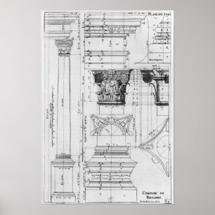 Sektion och höjd för en sammansatt kolonn poster