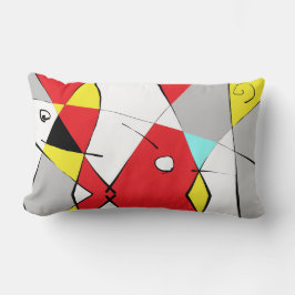 "Sektionerad 1+2" dubbelsidig grafisk dekorfärg Lumbarkudde