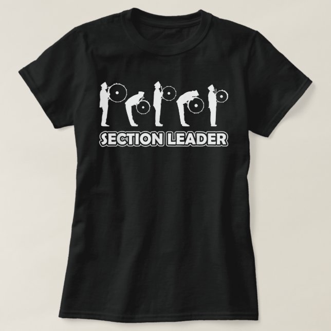 Sektionsledare Marching Band Drumline Drummer138 T Shirt (Design framsida)