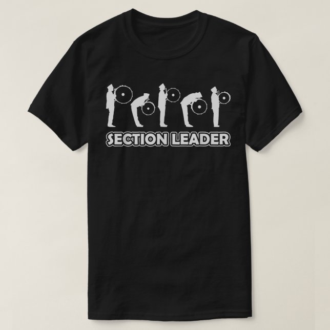 Sektionsledare Marching Band Drumline Drummer138 T Shirt (Design framsida)