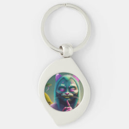 Sektorn ska göra en observation swirl silverfärgad nyckelring