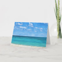 Sekundärt Beach Art Ocean Bahamas-anteckningskort