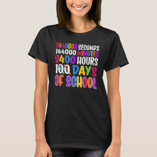 Sekunder minuter som räknas 100 dagar i skolan t shirt