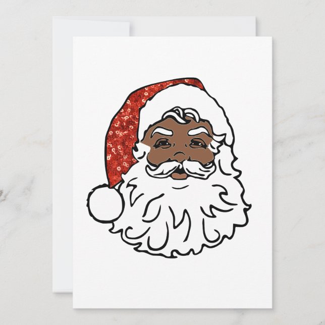 sekvenser svart jultomten julkort (Framsida)