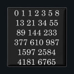 Sekvensnummer för Mathematics Magnet Fibonacci<br><div class="desc">Fibonacci-sekvensnummer magnet. Underbar gåva till matlärare, math älskare! MiKa Art Zazzle-butiken har något för alla, från fånigets skämt till seriöst romantiskt påstående. Canadiana, japanska presenter, smycken, caseser för elektronisk utrustning, roligt, mugg kopp, prydnadsföremål, kort och poster... Ta lite tid och se dig om. Du kanske till och med hittar något...</div>